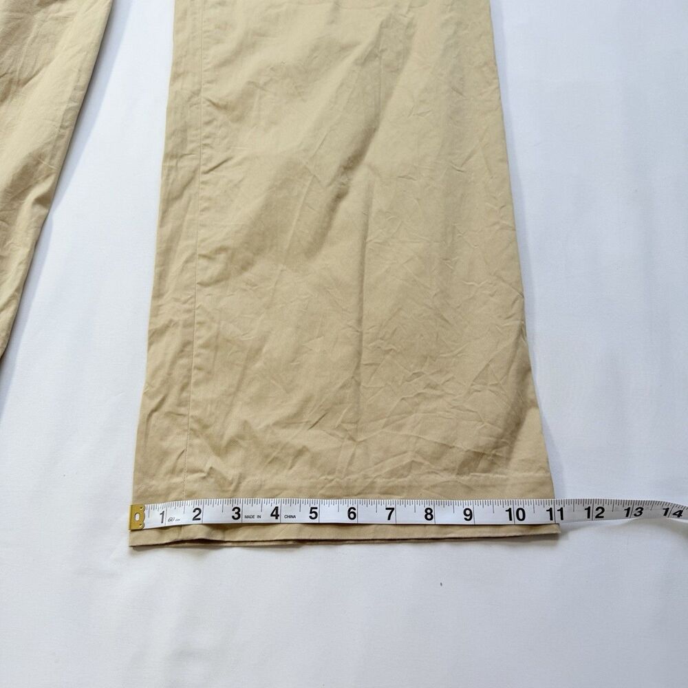 Aritzia Amherst Pant Chino Tan Sz 10 Low Rise Wide Leg Minimalist Old Money Luxe - Picture 7 of 13